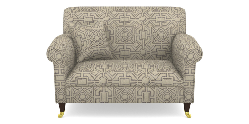 Product photograph of Petworth Snuggler In Rhs Collection - Large Knot Garden Linen - Grey from Sofas and Stuff Limited