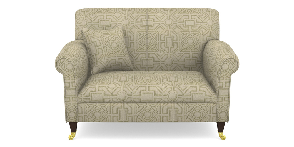 Product photograph of Petworth Snuggler In Rhs Collection - Large Knot Garden Linen - Olive from Sofas and Stuff Limited