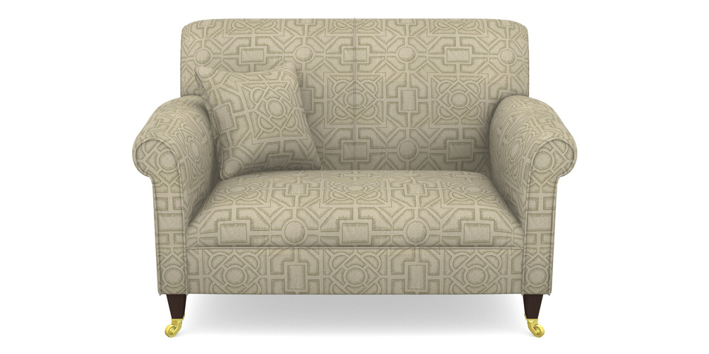 Product photograph of Petworth Snuggler In Rhs Collection - Large Knot Garden Linen - Pistachio from Sofas and Stuff Limited