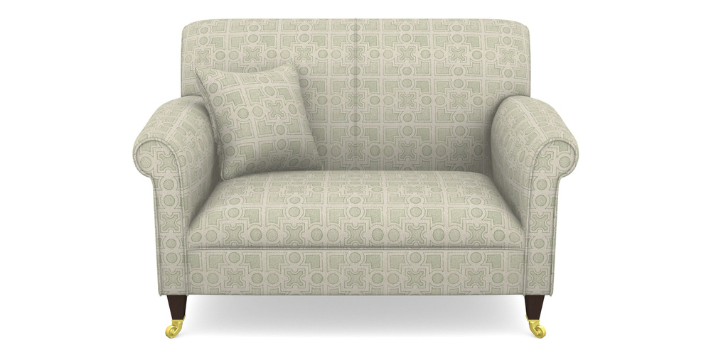 Product photograph of Petworth Snuggler In Rhs Collection - Small Knot Garden Cotton Weave - Pistachio from Sofas and Stuff Limited