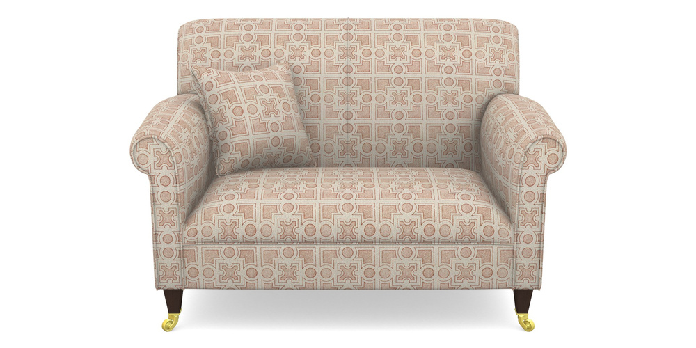 Product photograph of Petworth Snuggler In Rhs Collection - Small Knot Garden Cotton Weave - Terracotta from Sofas and Stuff Limited