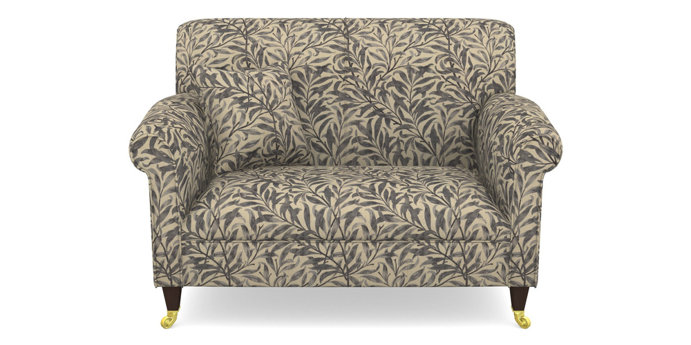 Product photograph of Petworth Snuggler In V A Drawn From Nature - Willow Bough Large - Navy from Sofas and Stuff Limited
