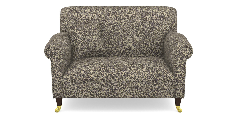 Product photograph of Petworth Snuggler In V A Drawn From Nature Collection - Willow - Navy from Sofas and Stuff Limited