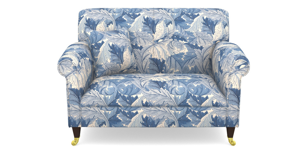 Product photograph of Petworth Snuggler In William Morris Collection - Acanthus - Woad from Sofas and Stuff Limited