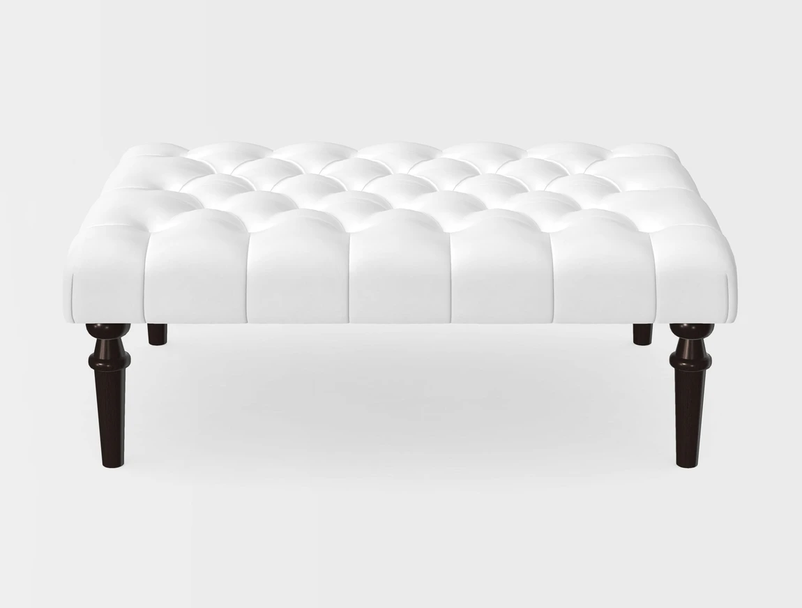 Medium Buttoned Footstool