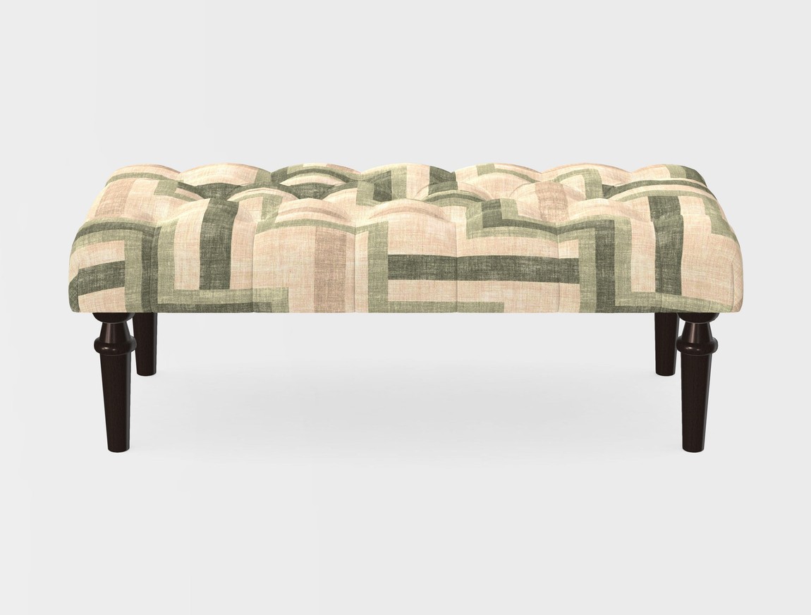 Small Buttoned Footstool