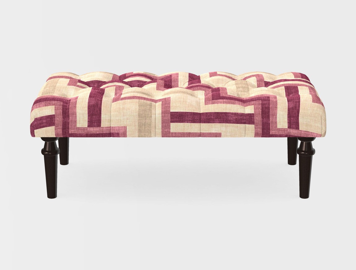 Small Buttoned Footstool