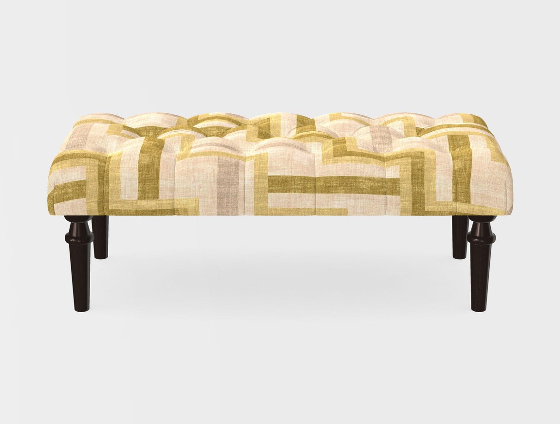 Small Buttoned Footstool