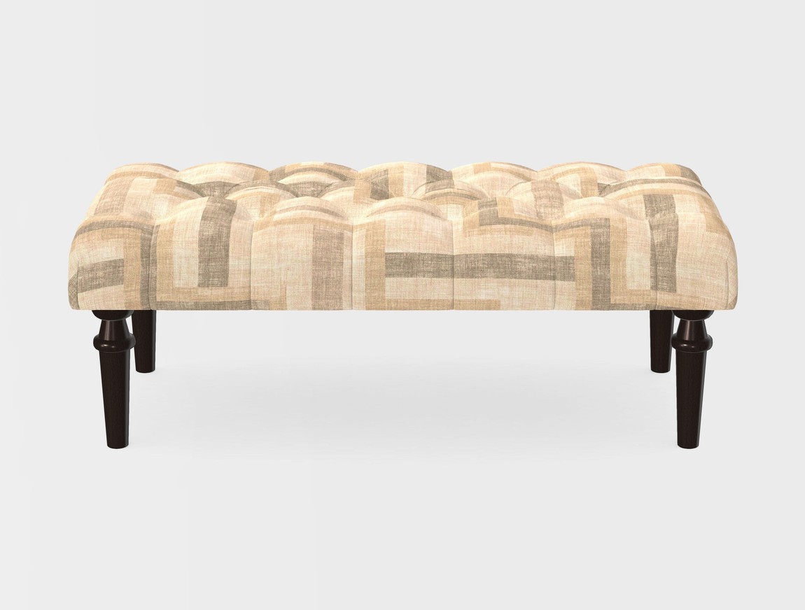 Small Buttoned Footstool