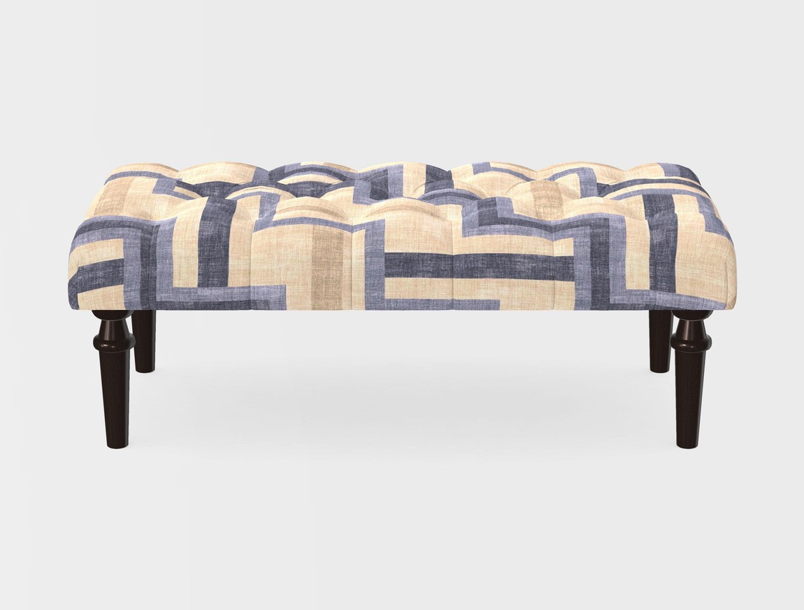 Small Buttoned Footstool