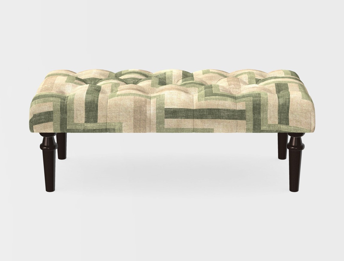 Small Buttoned Footstool
