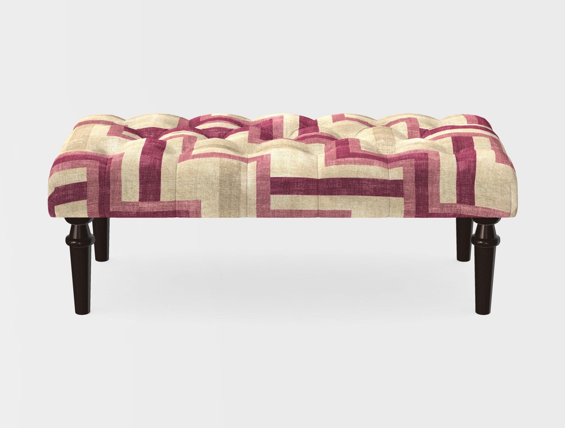 Small Buttoned Footstool