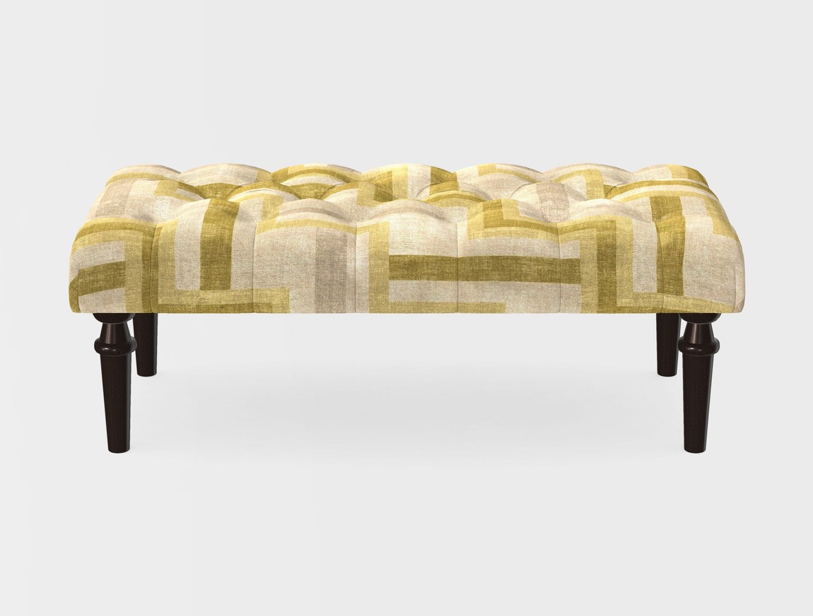 Small Buttoned Footstool