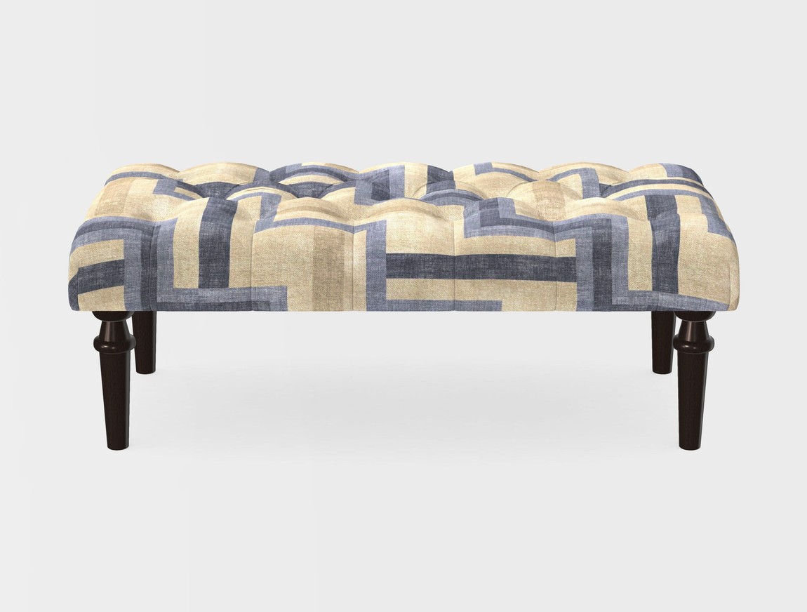 Small Buttoned Footstool