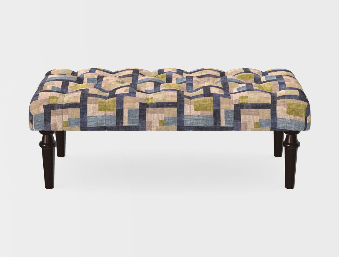 Small Buttoned Footstool