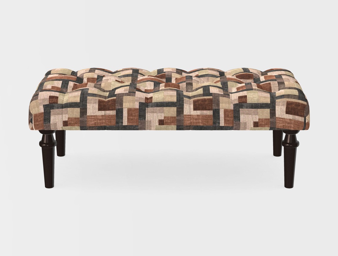 Small Buttoned Footstool