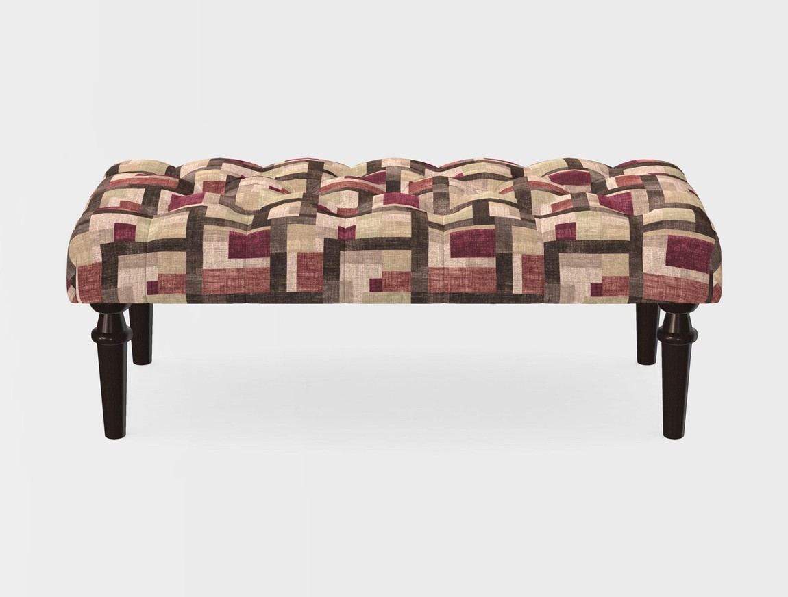 Small Buttoned Footstool