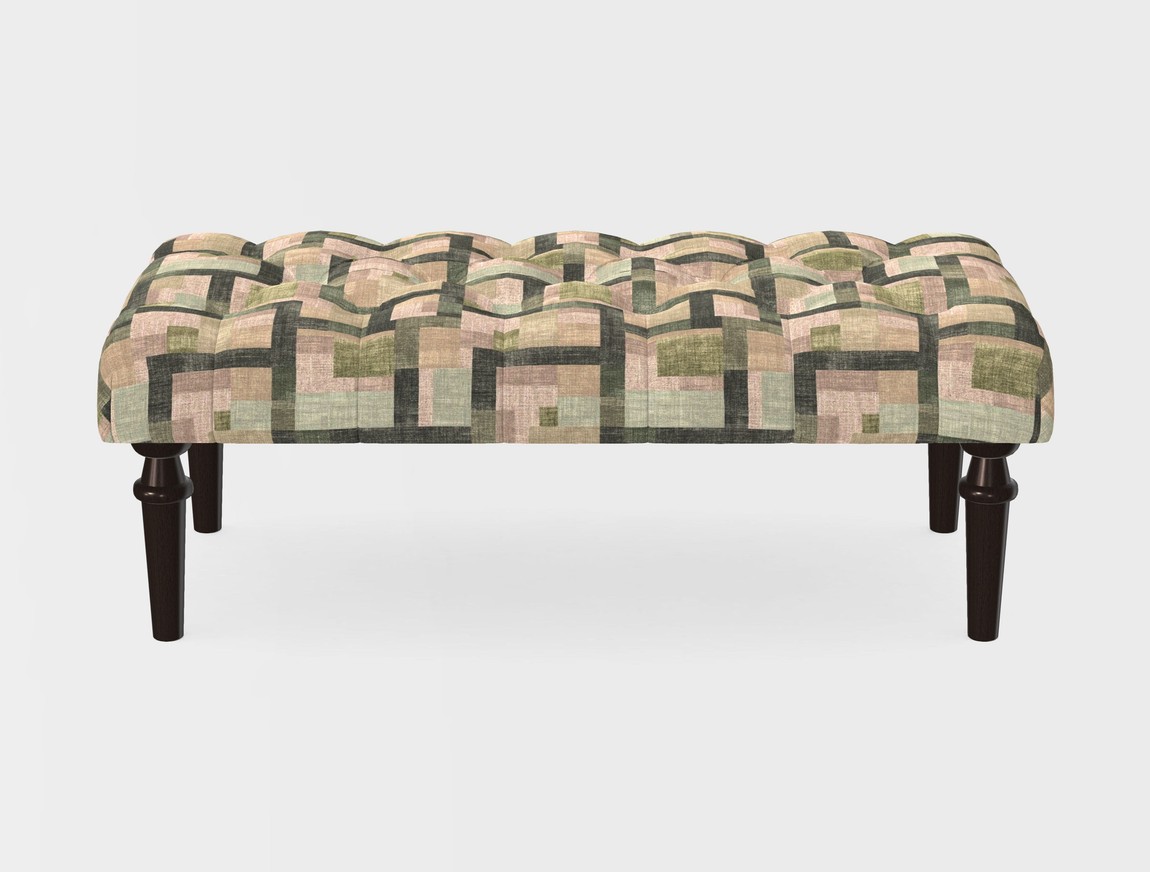 Small Buttoned Footstool