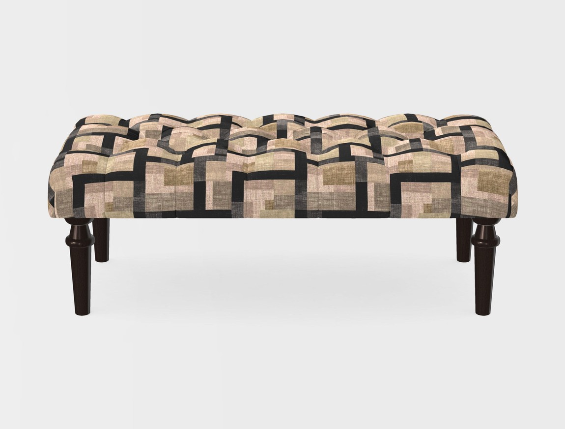 Small Buttoned Footstool