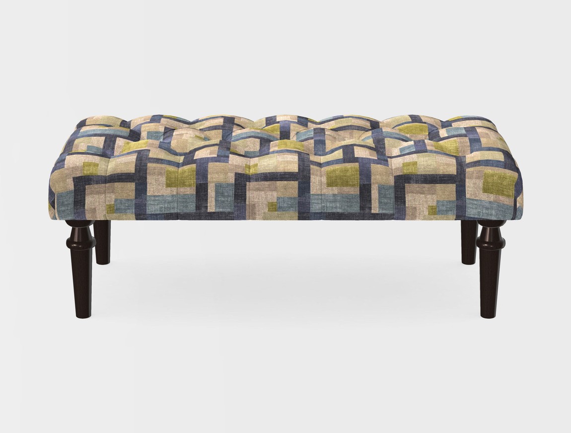 Small Buttoned Footstool