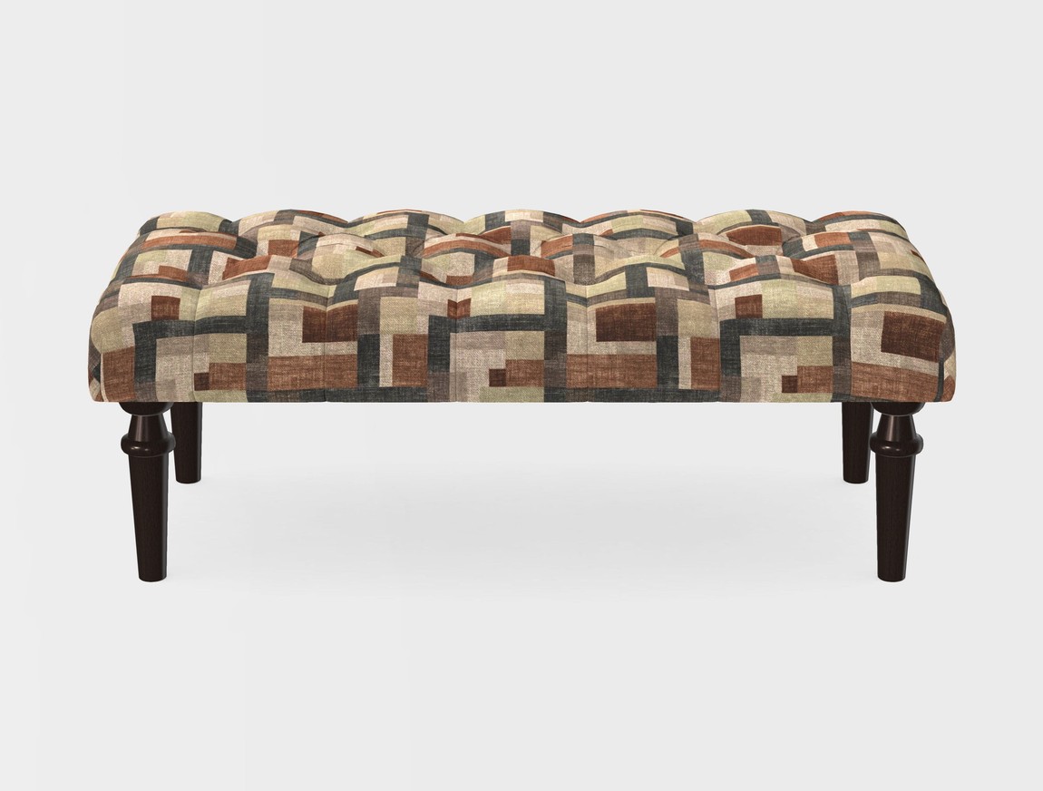 Small Buttoned Footstool