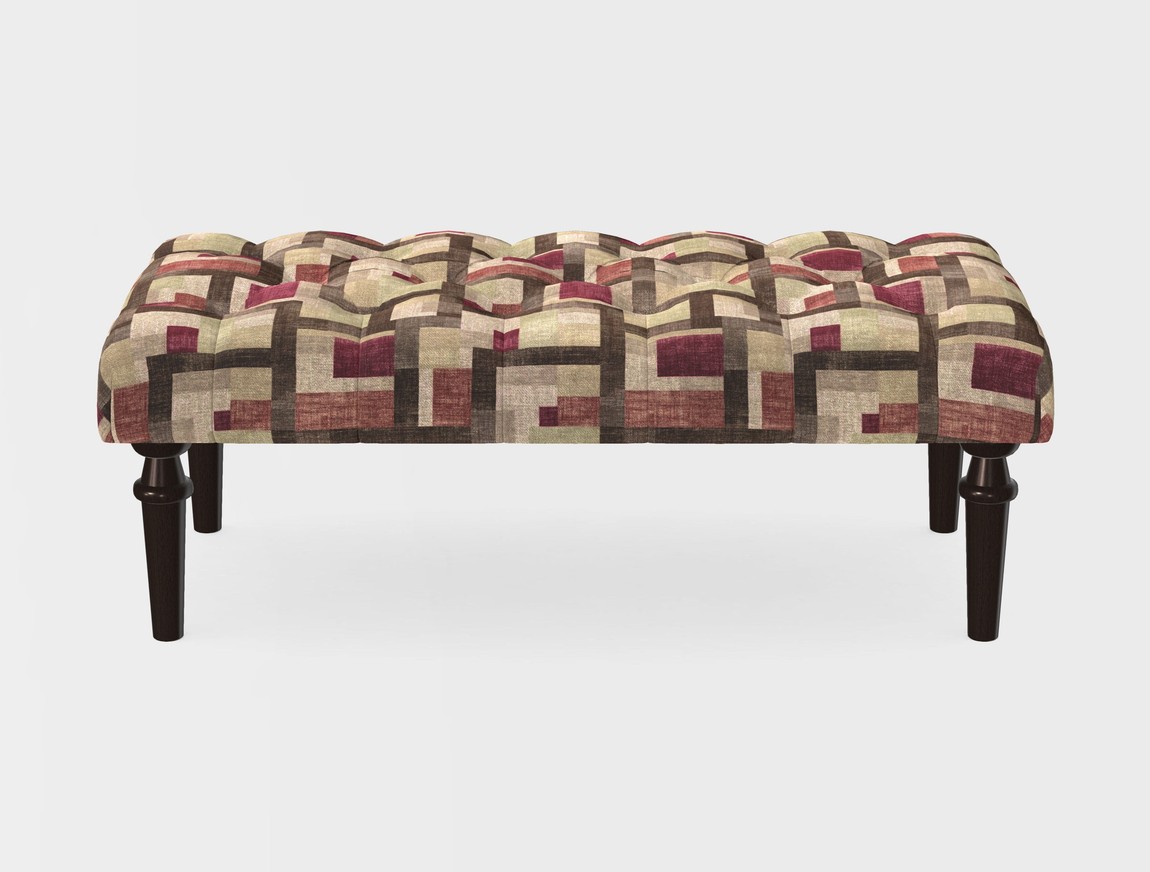 Small Buttoned Footstool