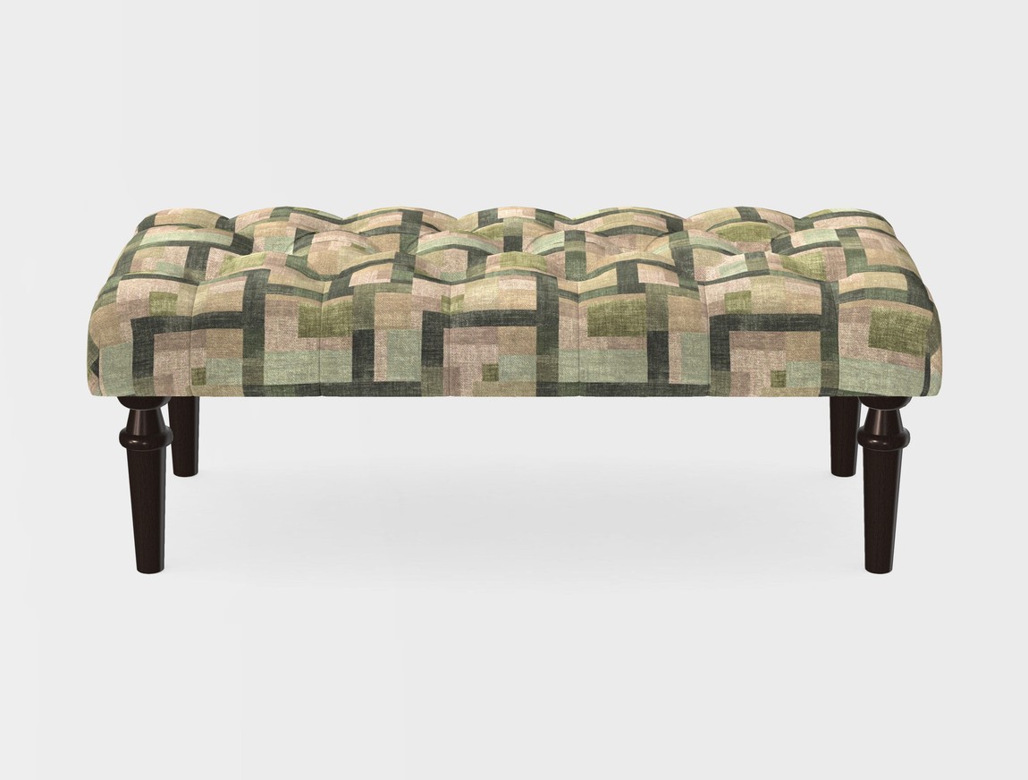 Small Buttoned Footstool