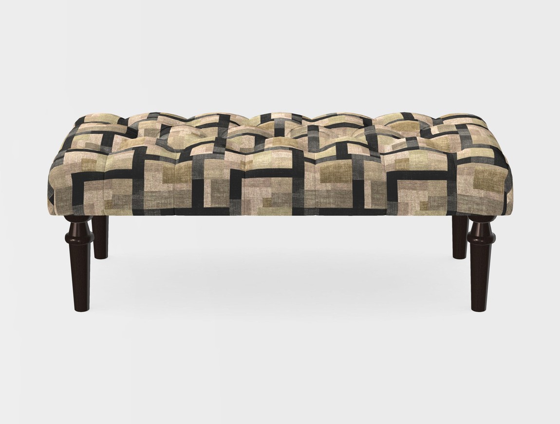 Small Buttoned Footstool
