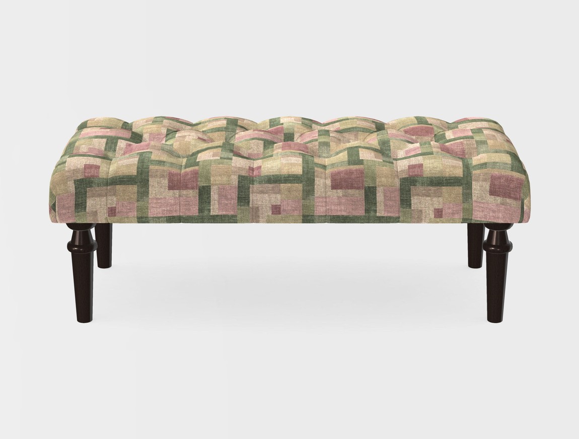 Small Buttoned Footstool