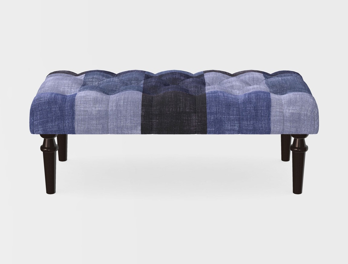 Small Buttoned Footstool