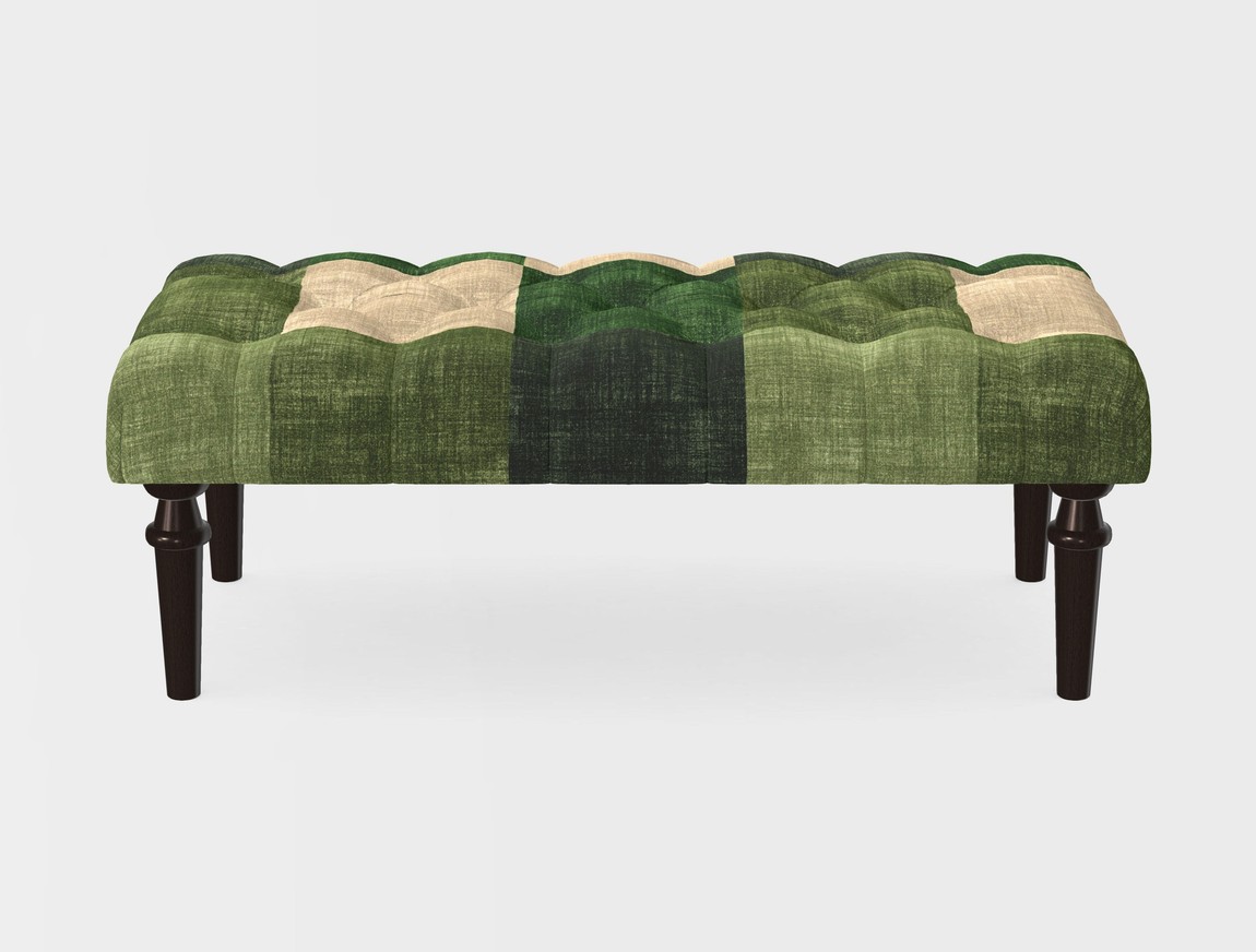 Small Buttoned Footstool