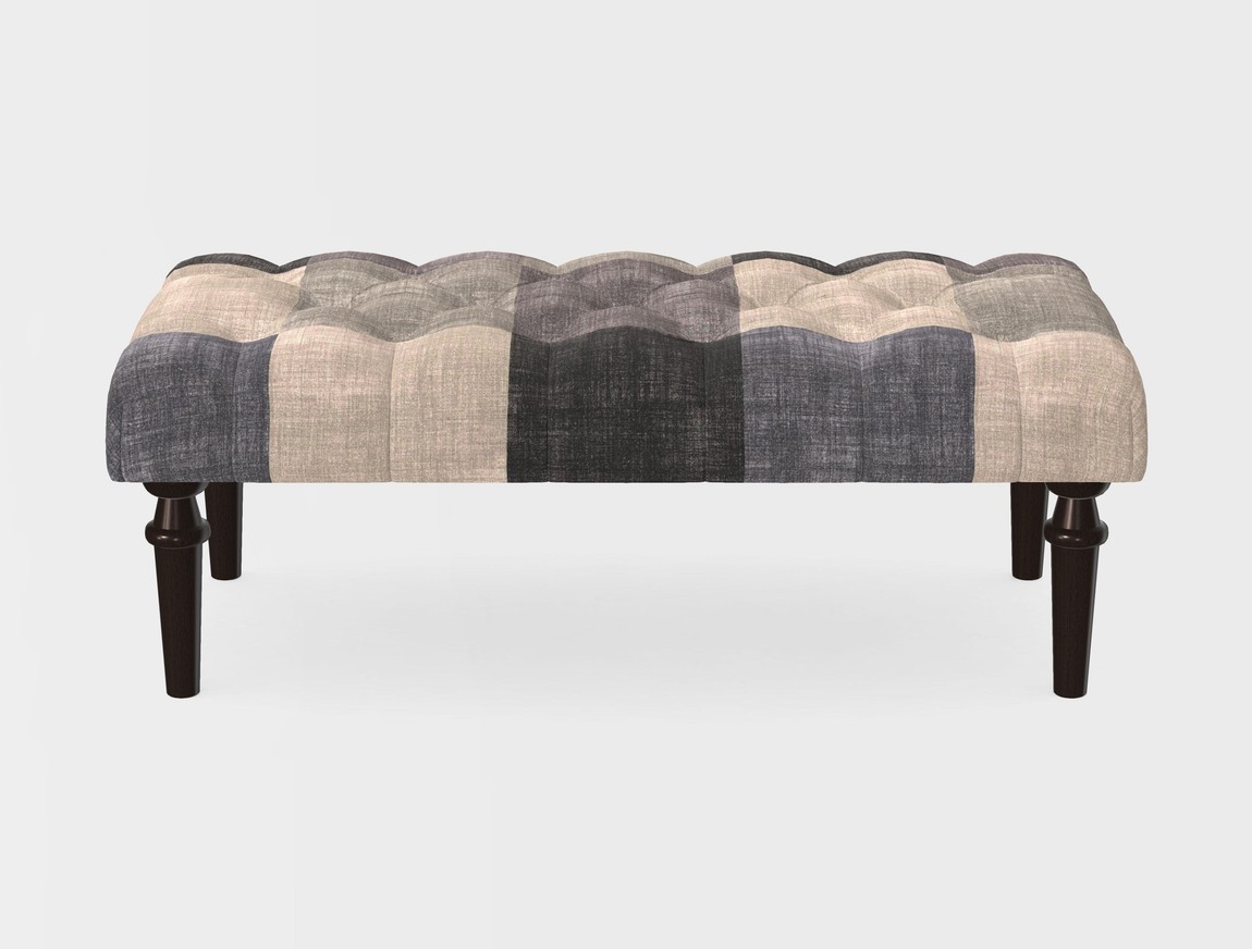 Small Buttoned Footstool