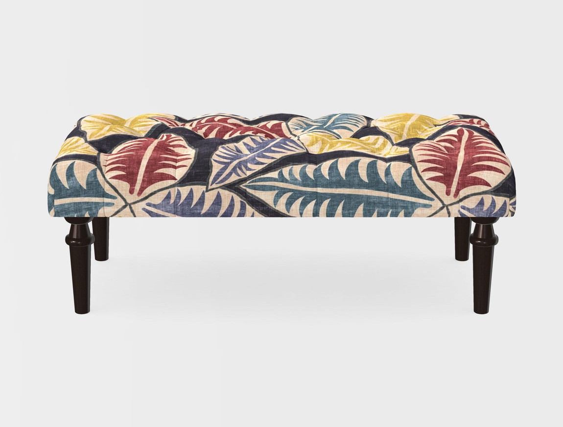 Small Buttoned Footstool