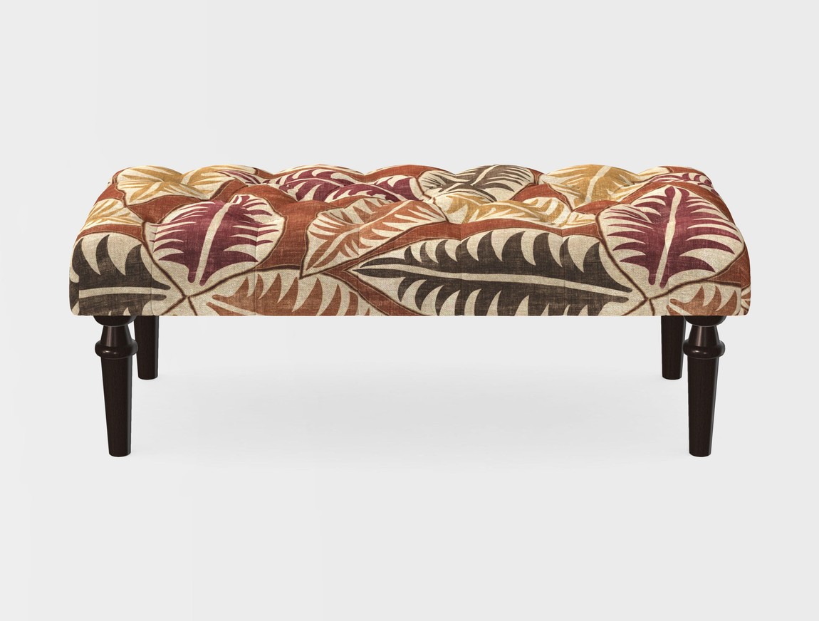 Small Buttoned Footstool