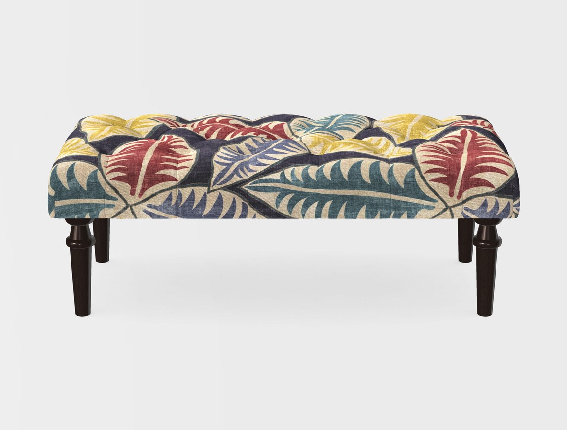 Small Buttoned Footstool