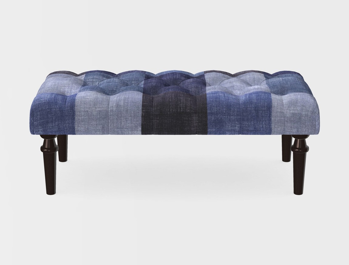 Small Buttoned Footstool