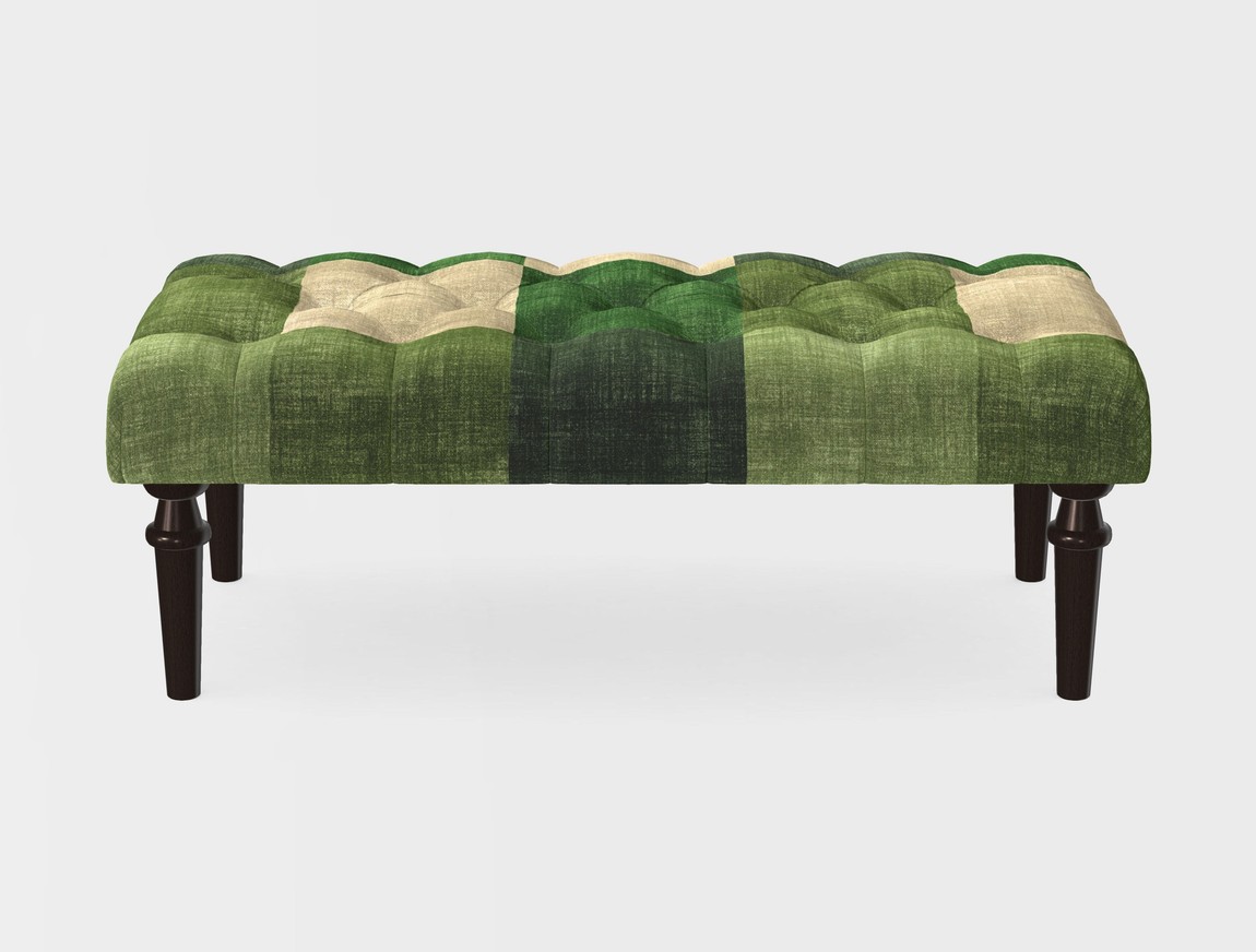 Small Buttoned Footstool