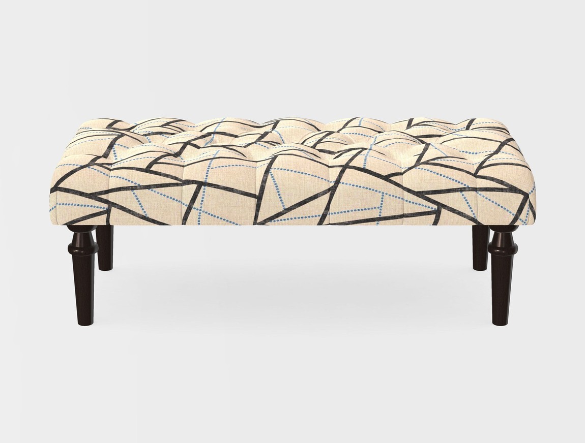 Small Buttoned Footstool