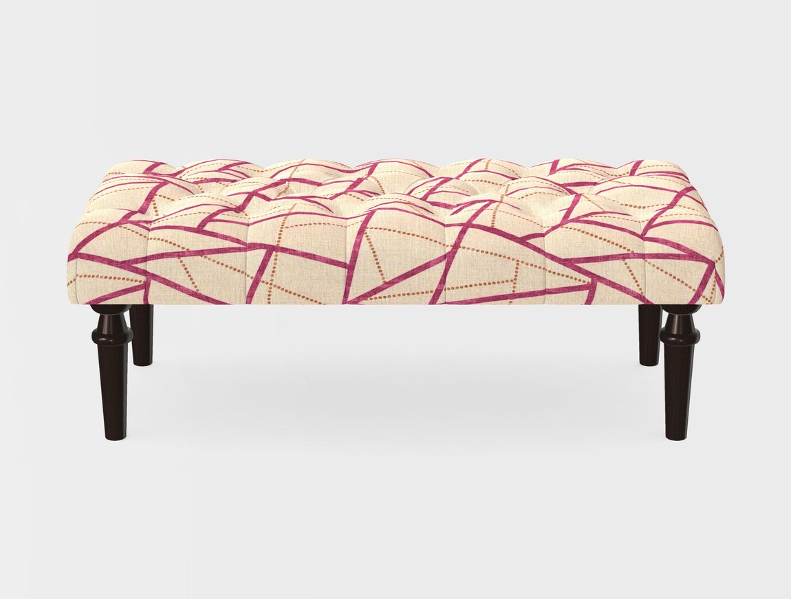 Small Buttoned Footstool