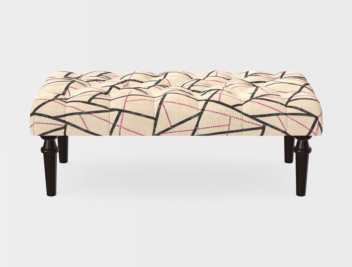 Small Buttoned Footstool