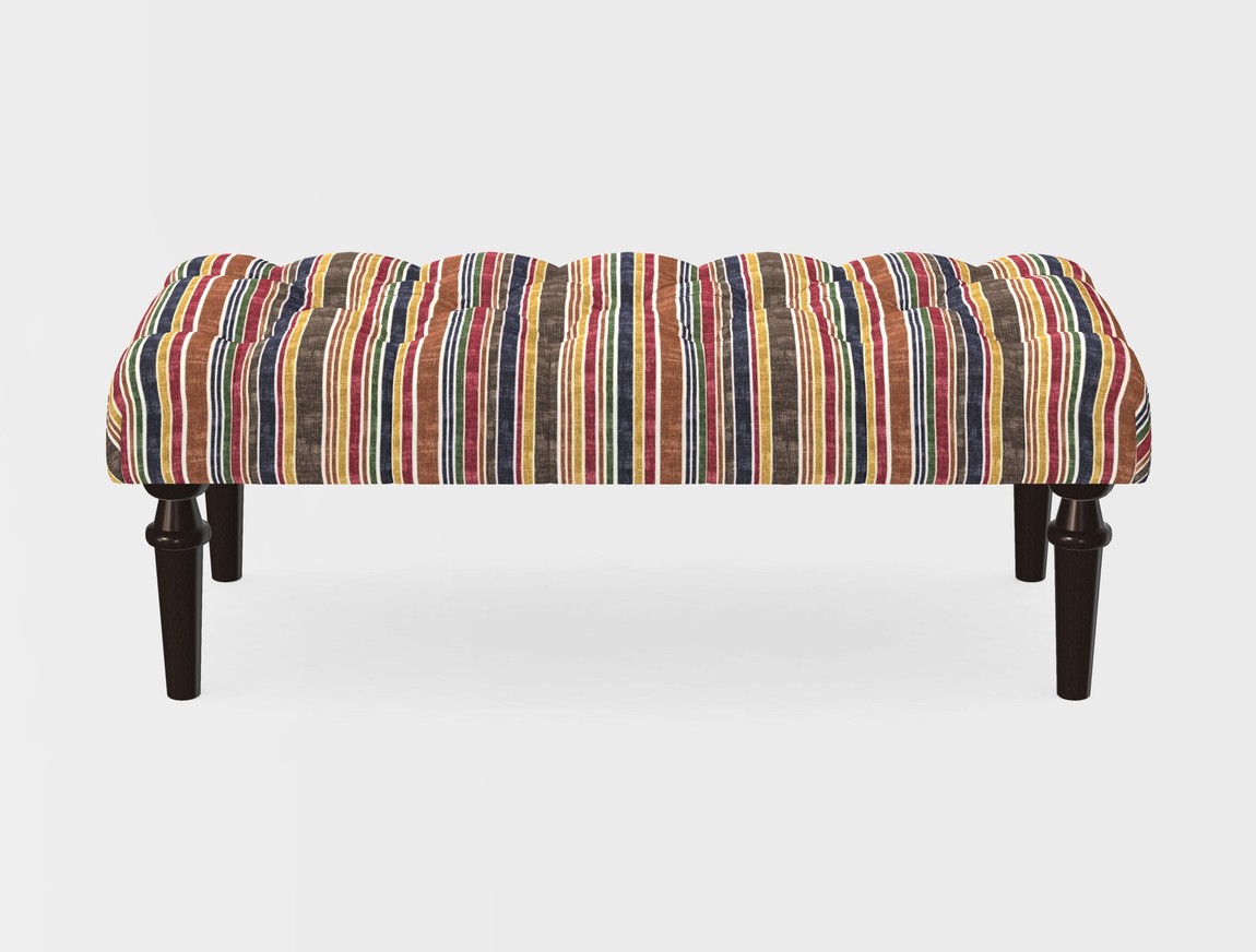 Small Buttoned Footstool