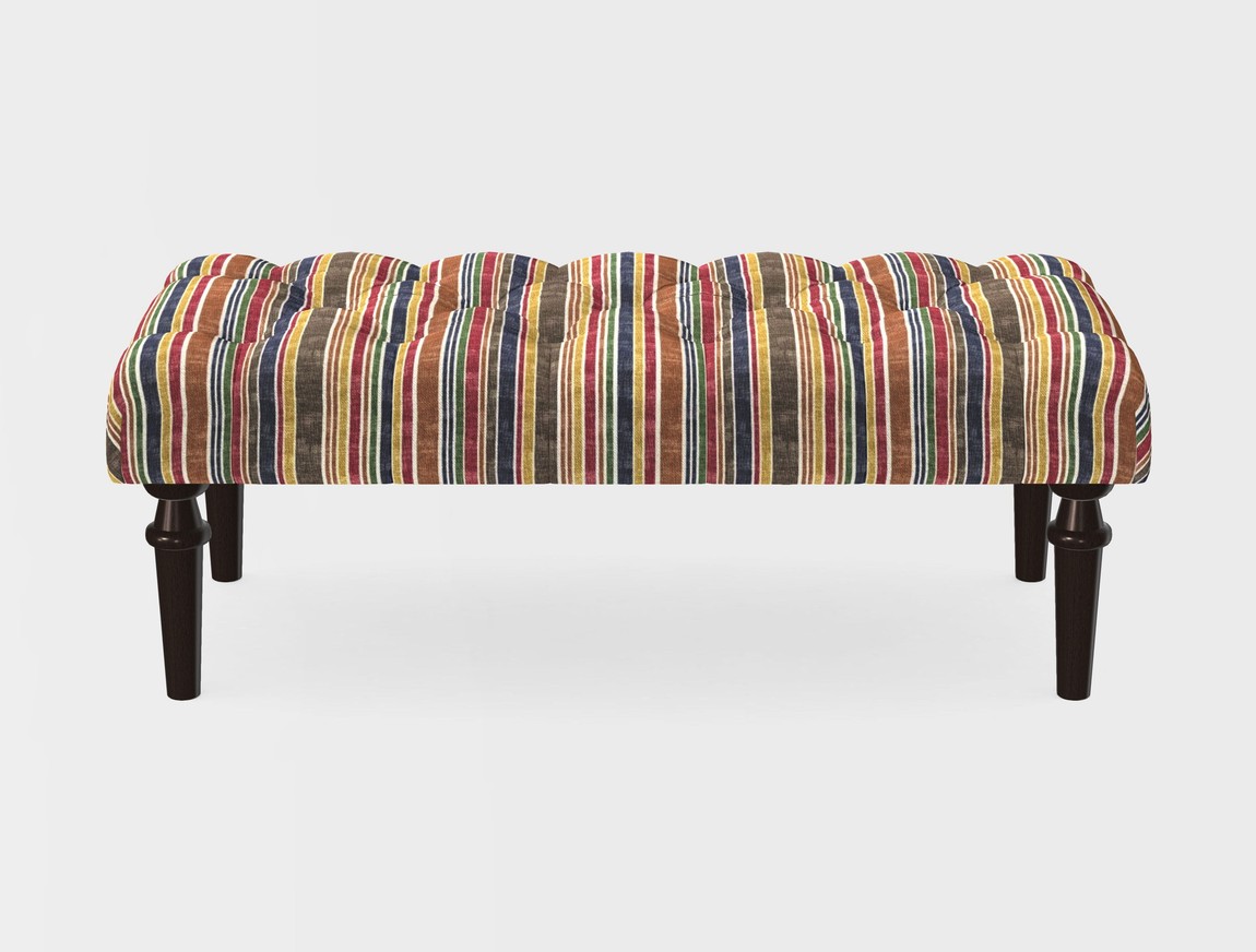 Small Buttoned Footstool