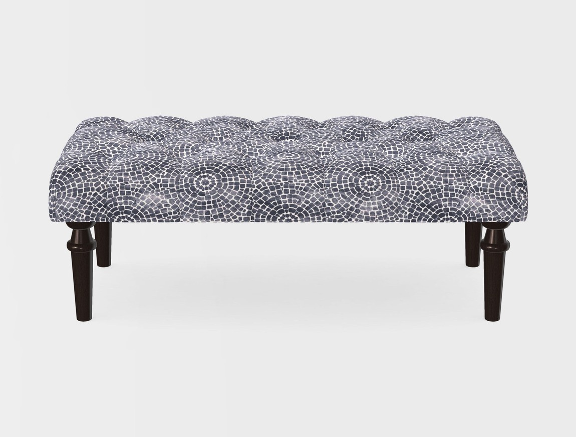 Small Buttoned Footstool