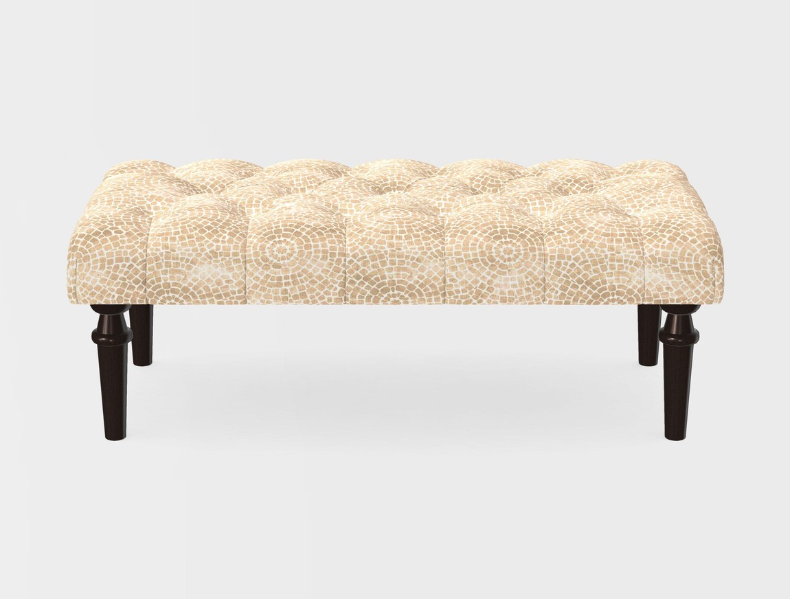 Small Buttoned Footstool