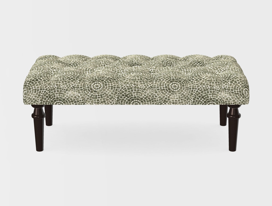 Small Buttoned Footstool
