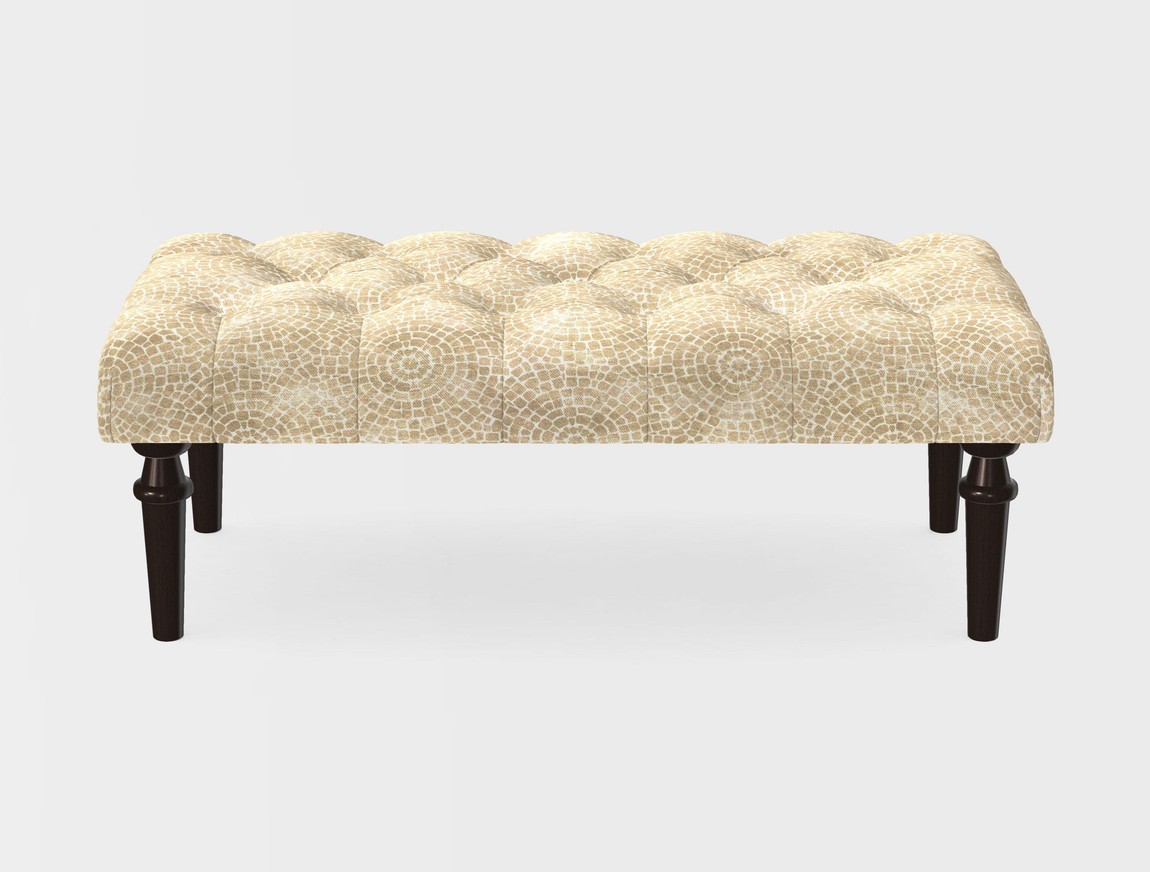 Small Buttoned Footstool