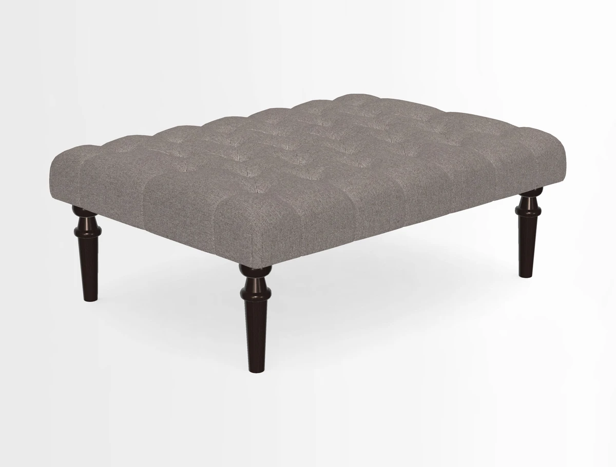 Pentlow Footstool in Mulberry Pompadour Floral Velvet Spice