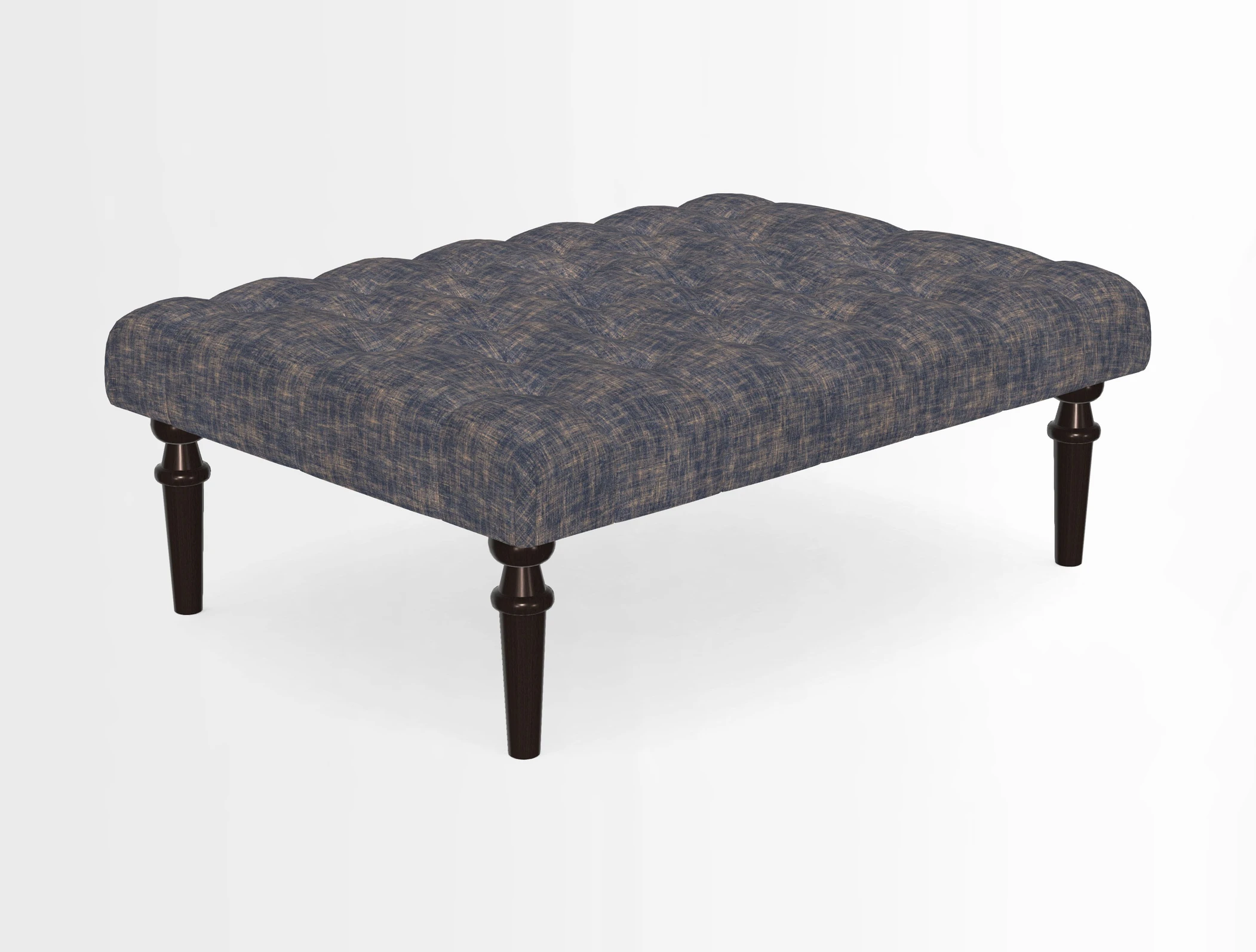 Pentlow Footstool in Mulberry Pompadour Floral Velvet Spice
