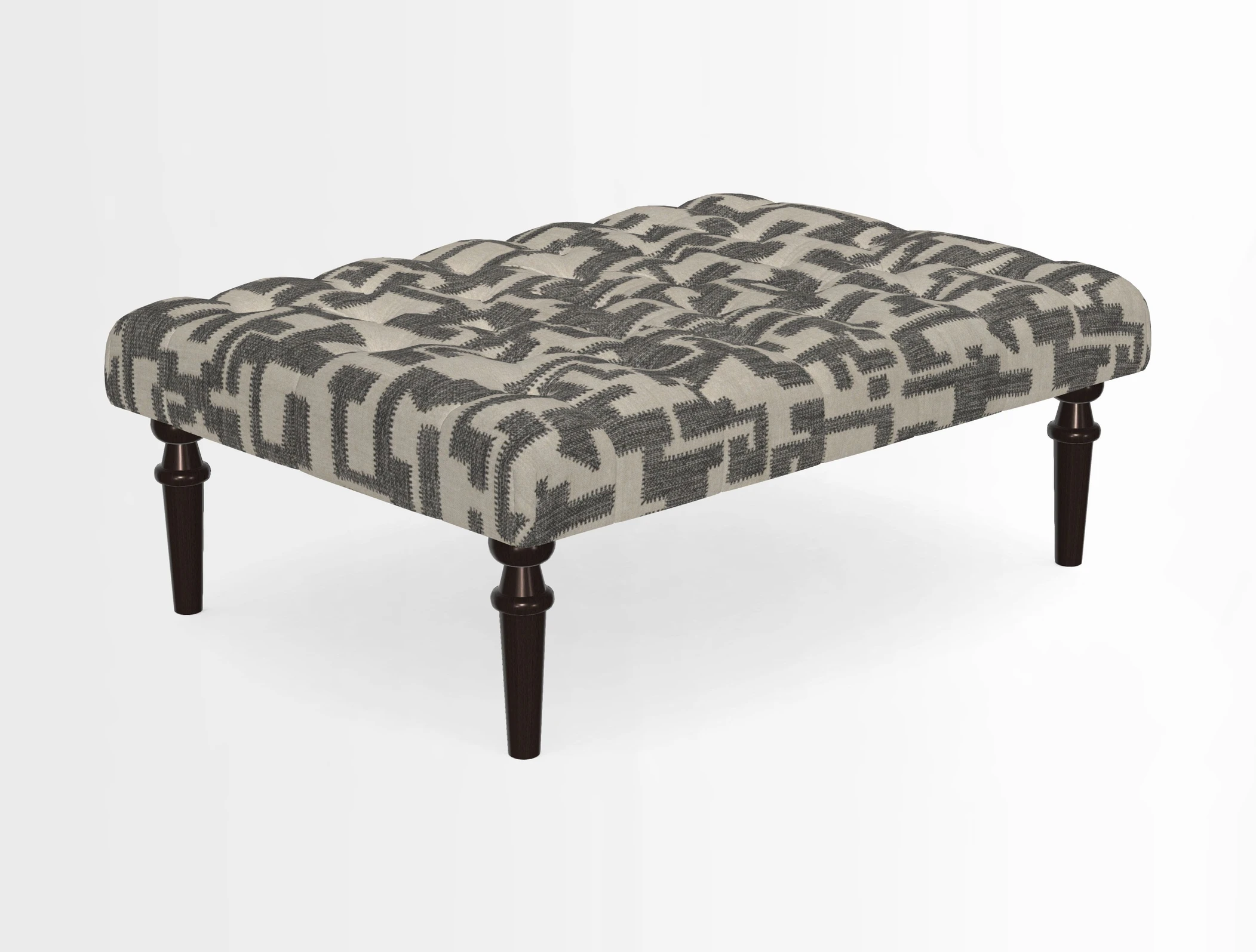 Pentlow Footstool in Mulberry Pompadour Floral Velvet Spice