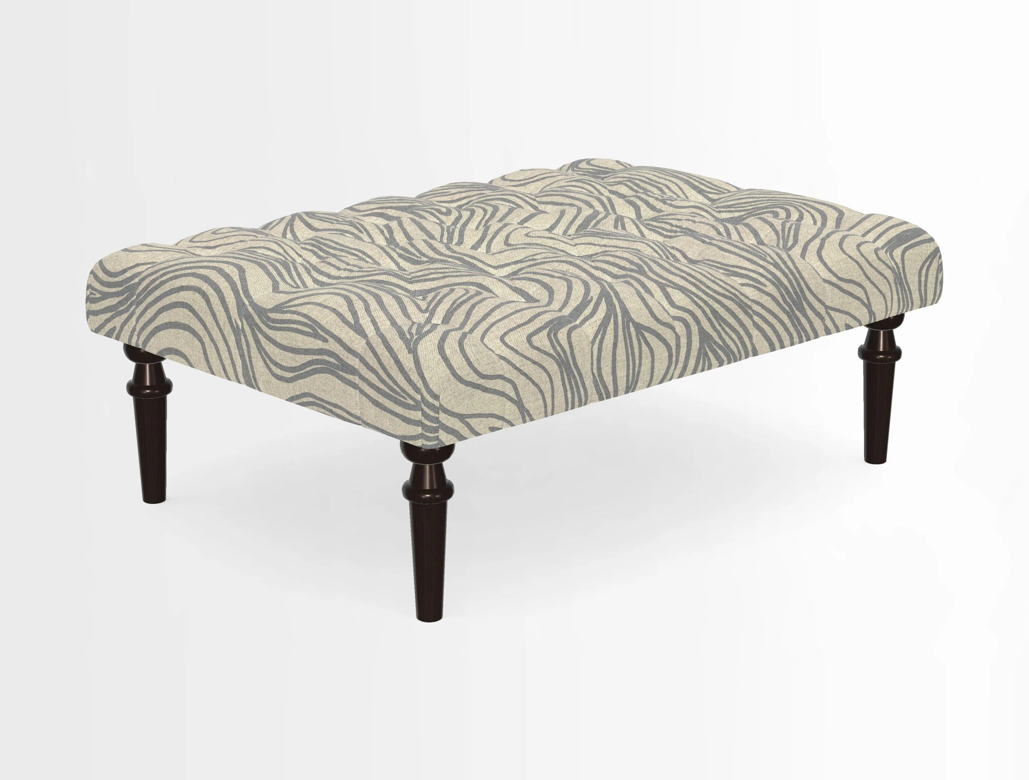 Pentlow Footstool in Mulberry Pompadour Floral Velvet Spice